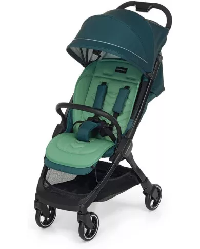 Passeggino Leggero Foppapedretti Ciao Verde per Bambini 0-22 kg (0-4 Anni) Telaio in Alluminio, Chiusura a Una Mano