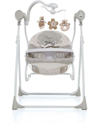 Sdraietta Altalena Foppapedretti Carillon Puppy per Neonati 0-9 kg, Dondolo Musicale con Telecomando