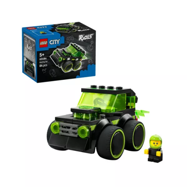 LEGO City 60484 Veicoli – Auto da Corsa da Gioco, Mini Macchina Giocattolo con Minifigure Junior, Regalo per Bambini da 5+