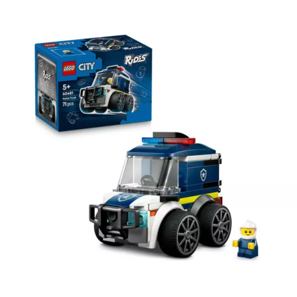 LEGO City 60481 Veicoli – SUV della Polizia, Giocattolo con Minifigure Junior di Poliziotto, Piccolo Regalo per Bambini da 5+