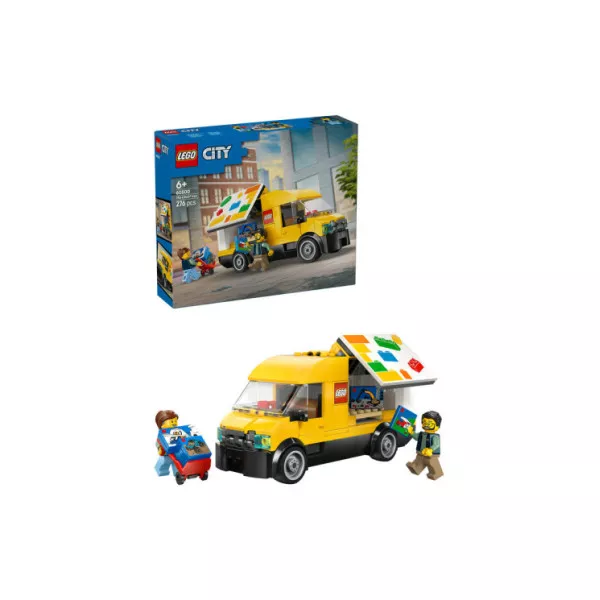 LEGO City 60500 Furgone LEGO Giocattolo, Camion per Consegne con 2 Minifigure, Carrello e Accessori, Regalo per Bambini da 6+