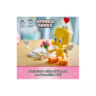 LEGO 40824 Titti, Uccellino Giocattolo Looney Tunes da Esposizione con Supporto e Accessori, Regalo per Bambine e Ragazze 12+