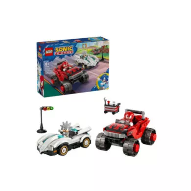 LEGO Sonic the Hedgehog 77118 Auto di Silver vs. Monster Truck di Knuckles, Giocattolo con 2 Minifigure, Regalo per Gamer 8+