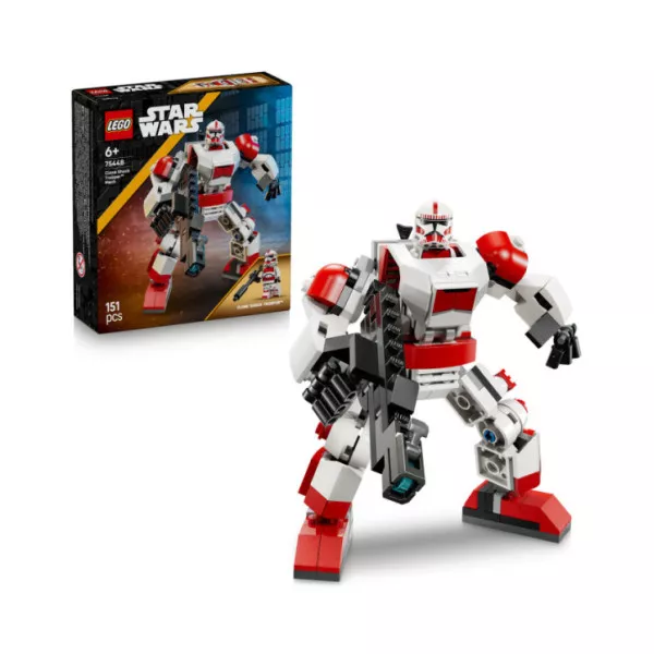 LEGO Star Wars 75448 Mech Clone Shock Trooper, Robot Giocattolo Snodabile, Action Figure con Blaster e Minifigure, Regalo 6+