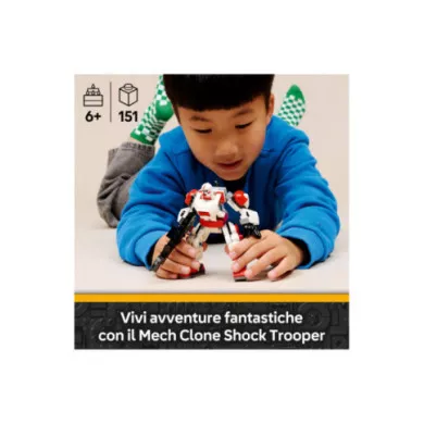 LEGO Star Wars 75448 Mech Clone Shock Trooper, Robot Giocattolo Snodabile, Action Figure con Blaster e Minifigure, Regalo 6+