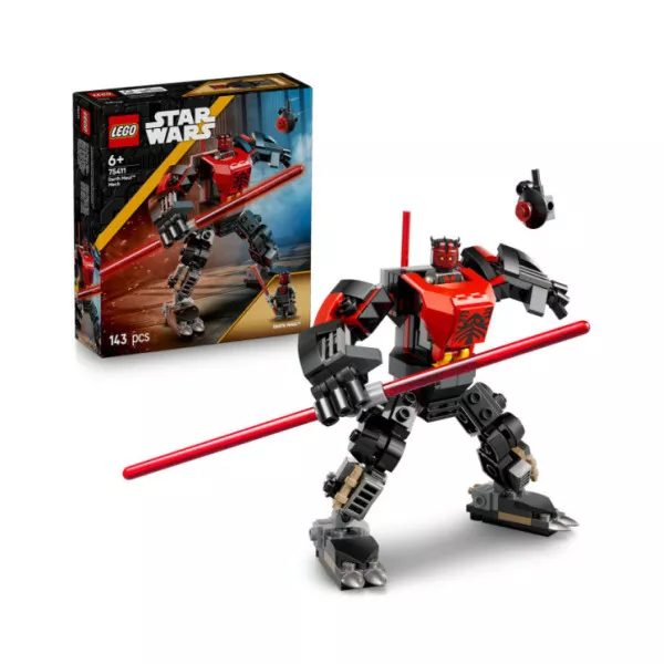 LEGO Star Wars 75411 Mech Darth Maul, Action Figure Giocattolo da Esposizione con Spada Laser e Minifigure, Idea Regalo 6+ Anni