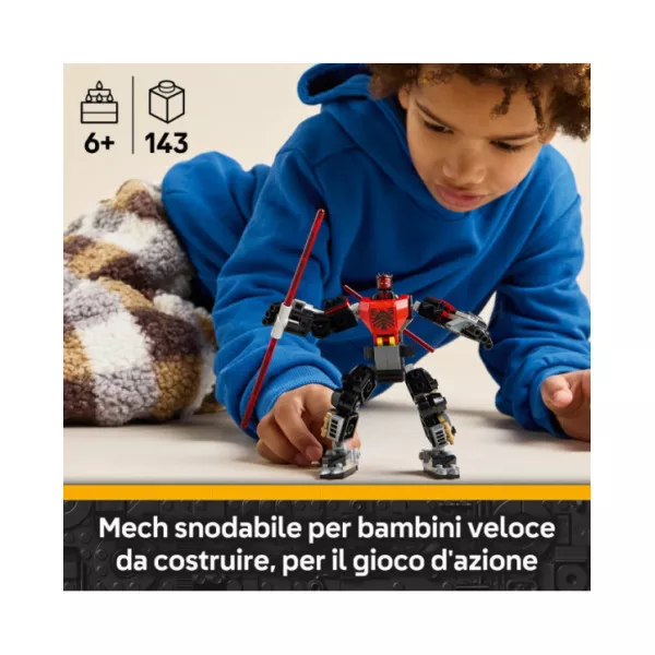 LEGO Star Wars 75411 Mech Darth Maul, Action Figure Giocattolo da Esposizione con Spada Laser e Minifigure, Idea Regalo 6+ Anni