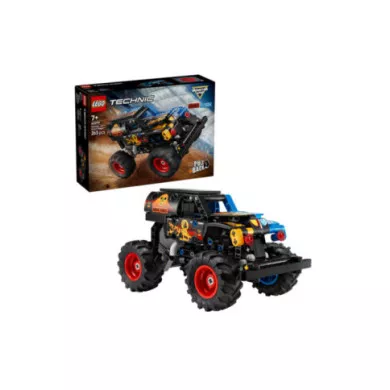LEGO Technic 42219 Monster Jam Grave Digger Fuoco e Ghiaccio, Camion Giocattolo Pull-Back, Regalo per Bambini e Bambine da 7+