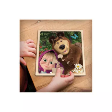 Puzzle Legno Masha 9 Pezzi - Gioco Educativo Bambini Liscianigiochi