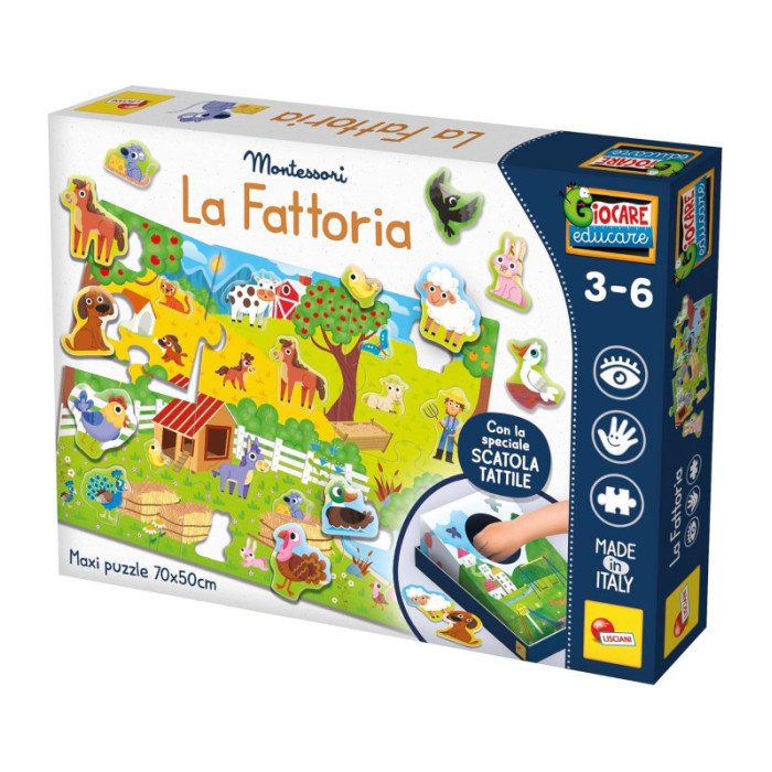 Liscianigiochi Montessori Maxi La Mia Fattoria - Gioco Tattile Educativo