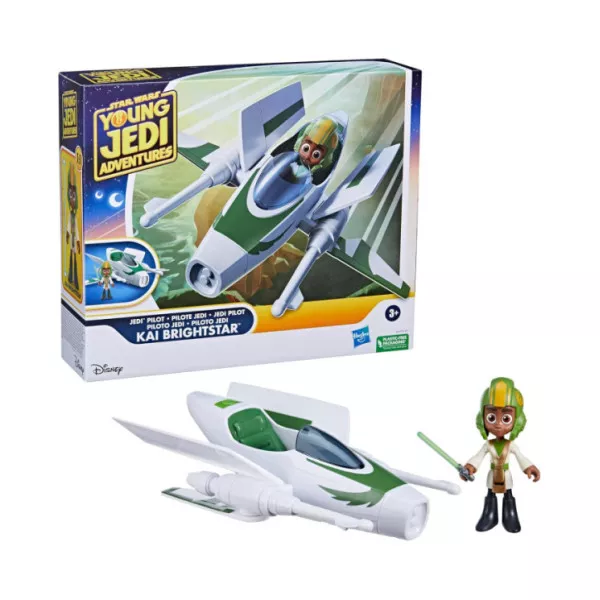 Star Wars Kai Brightstar Pilota Jedi con Nave Spaziale 10 cm