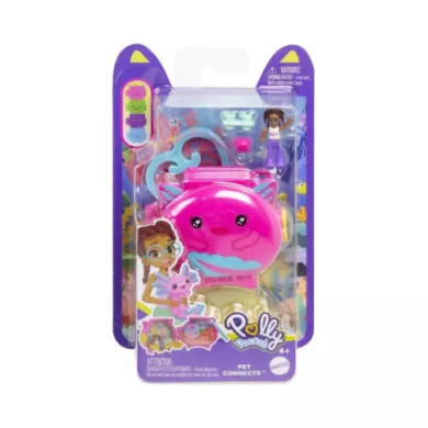 Polly Pocket Mini Mondo Pet Ajolote - Gioco Compatto Collezione Bambine 4+