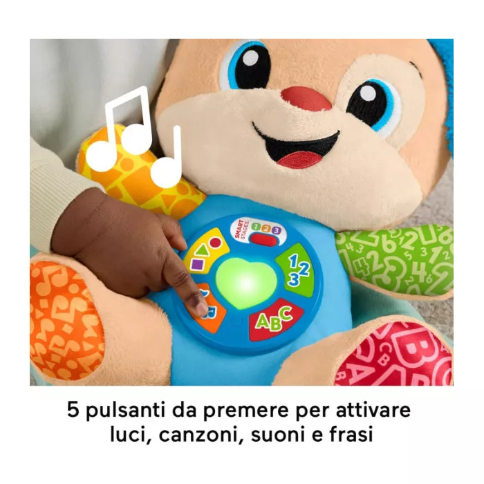 Ridi e Impara Cagnolino Smart Stages Fisher-Price Multilingue 6+ Mesi