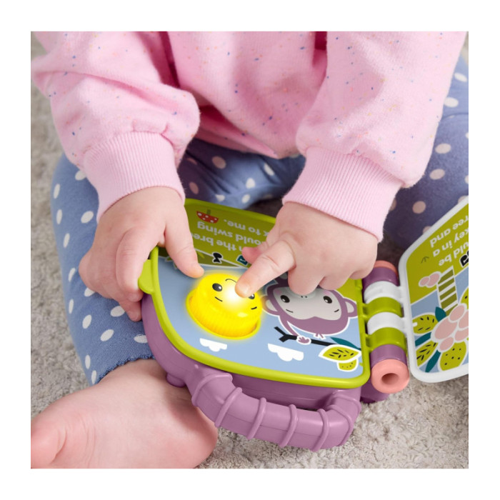 Libro musicale Scimmietta Viola Fisher-Price con luci e suoni educativi