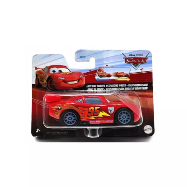 Macchinina Cars 1:43 McQueen Racing Wheels – Veicolo Retrocarica Disney Pixar 3+ Anni
