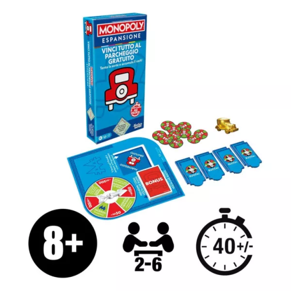 Monopoly Espansione Vinci tutto al Parcheggio Gratuito - Gioco da Tavolo Famiglia