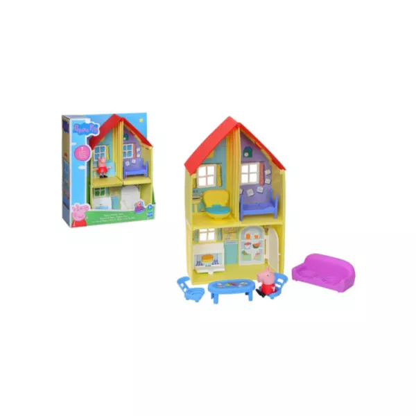 Casa Giocattolo Peppa Pig Playset con Personaggio e Accessori – Casa a 2 Piani per Bambini 3+ Anni