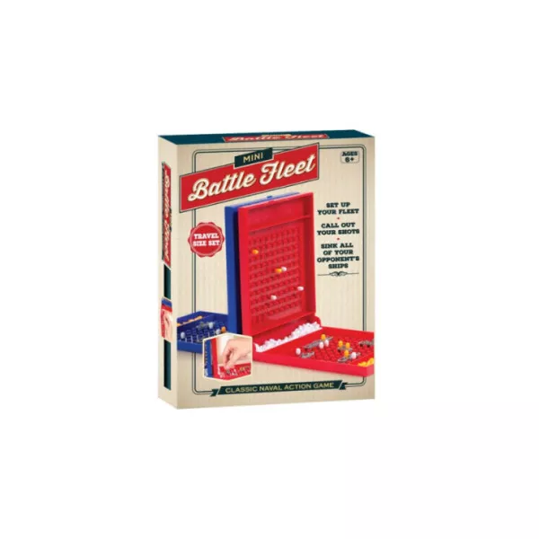 Gioco da Tavolo Battaglia Navale Vintage Mini Travel Size – Classico Battle Fleet 2 Giocatori 6+ Anni
