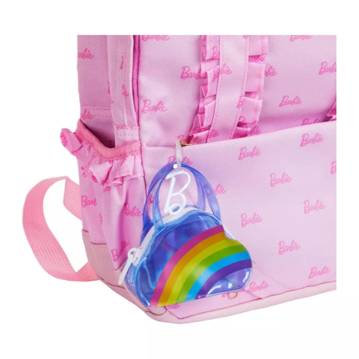 Barbie Borsa Accessori Pigiama Party Deluxe Arcobaleno con Portachiavi