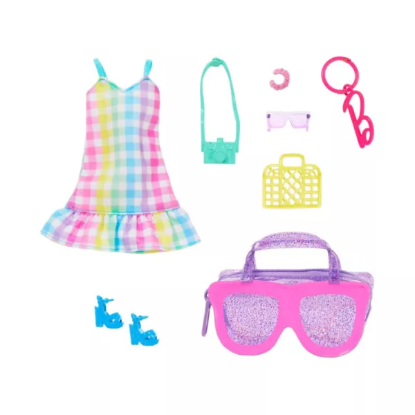 Barbie Borsetta Accessori con Vestito e 5 Pezzi Estivi - HJT42