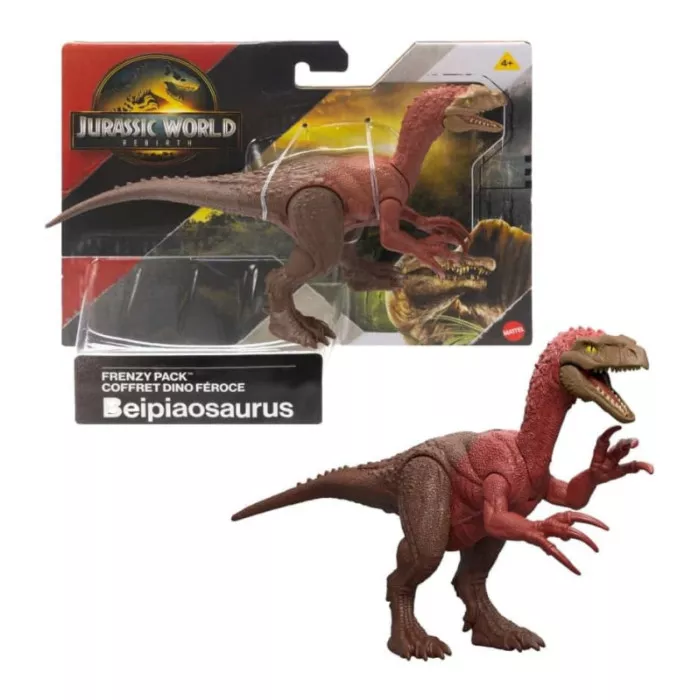 Jurassic World Frenzy Pack Beipiaosaurus Dinosauro Figura con Articolazioni Mobili