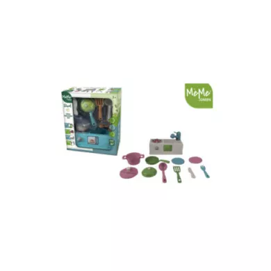 Cucina Giocattolo MeMe Green con Lavabo Funzionante – Set Cucina Elettronica Bambini 3+ Anni