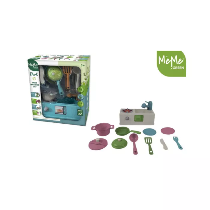 Cucina Giocattolo MeMe Green con Lavabo Funzionante – Set Cucina Elettronica Bambini 3+ Anni