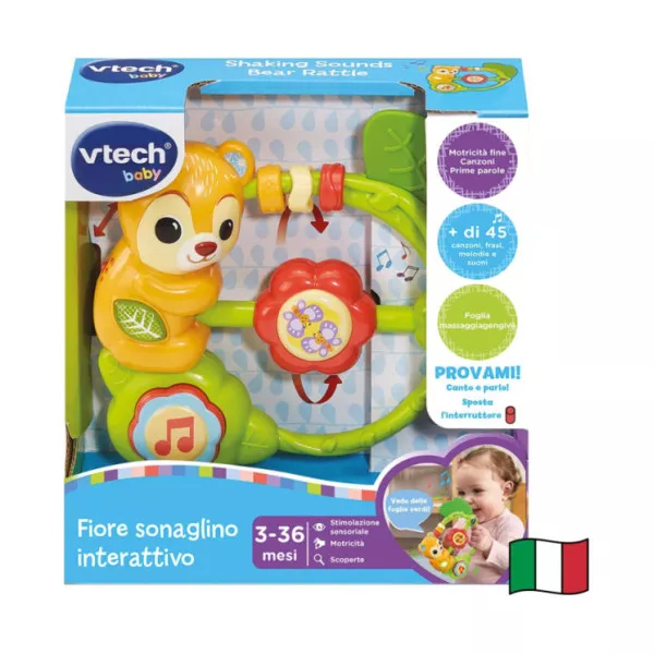 Fiore Sonaglino Interattivo 3-36 Mesi con Suoni, Luci e Dentizione VTech