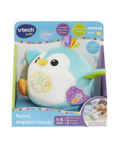 Fiocco Pinguino Peluche Interattivo - Gioco Educativo 1-5 Anni con Canzoni VTech