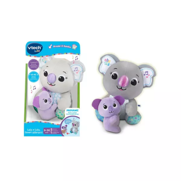 Peluche Interattivo VTech Lala e Lulu Teneri Abbracci – Gioco Educativo Musicale Prima Infanzia 9-36 Mesi