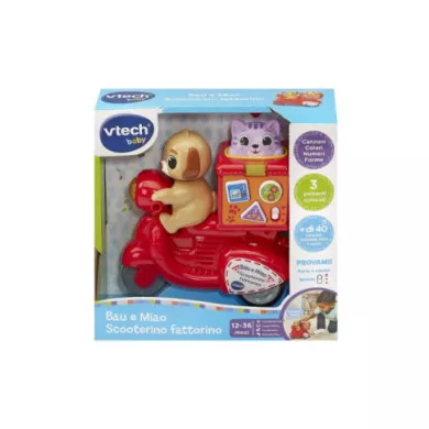 Scooter Giocattolo Interattivo VTech Bau e Miao Scooterino Fattorino – Gioco Educativo Prima Infanzia 18+ Mesi