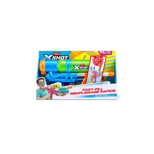 Pistola ad Acqua X-Shot Water Fast Fill Retro Blaster – Water Gun con Riempimento Rapido per Bambini 6+ Anni