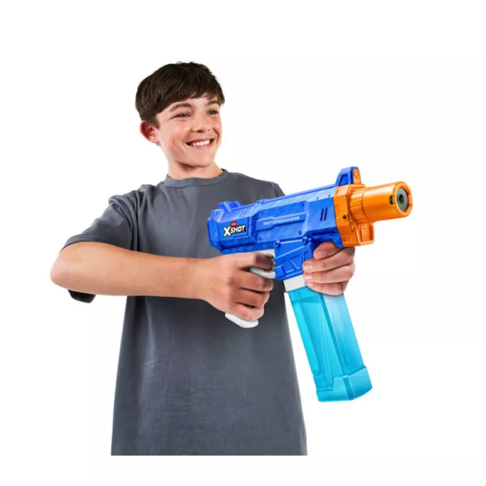 Pistola ad Acqua Motorizzata X-Shot Fast Fill Motor Soakers Turbo Stream – Blaster Acqua Elettrico per Bambini 8+ Anni