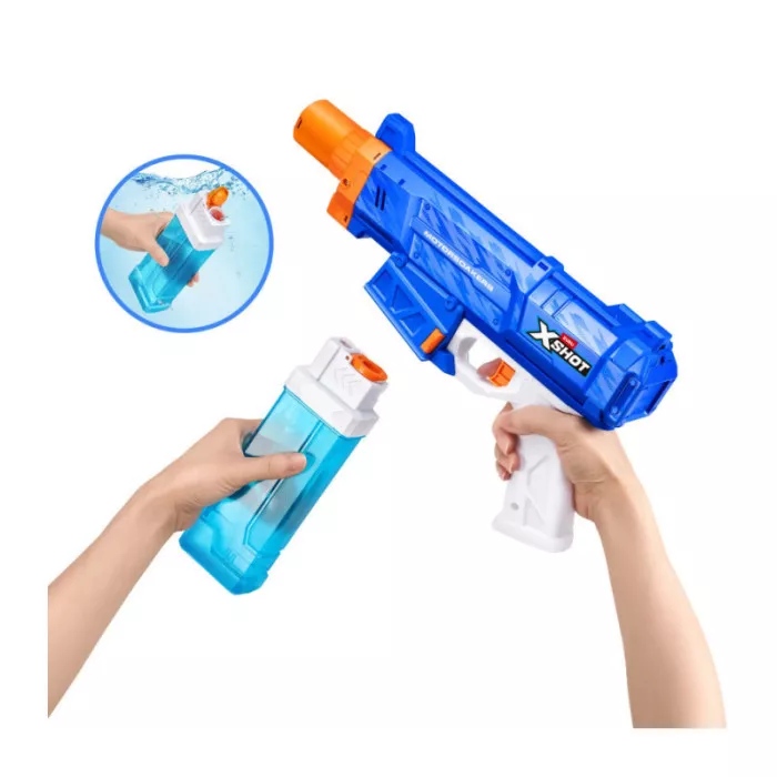 Pistola ad Acqua Motorizzata X-Shot Fast Fill Motor Soakers Turbo Stream – Blaster Acqua Elettrico per Bambini 8+ Anni