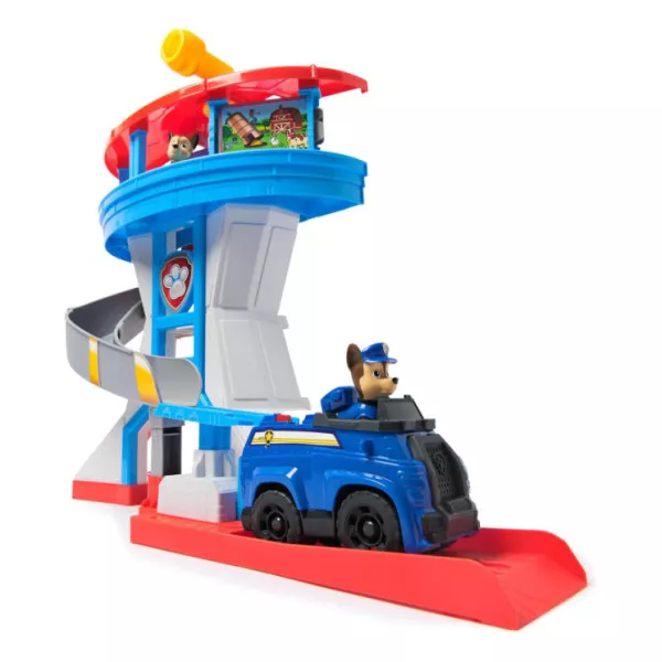 Paw Patrol Quartier Generale Chase con Lanciatore Veicoli Giocattolo 3+ Anni