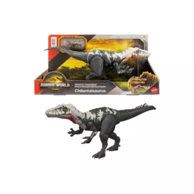 Mattel Jurassic World Chilantaisaurus Gigantic Thrashers 35cm Dinosauro Giocattolo