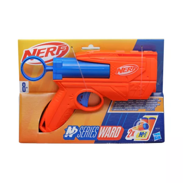 Nerf N Series Ward Blaster Giocattolo per Bambini da 8 Anni, Blu e Arancione