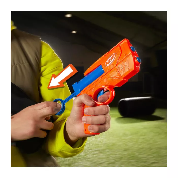 Nerf N Series Ward Blaster Giocattolo per Bambini da 8 Anni, Blu e Arancione