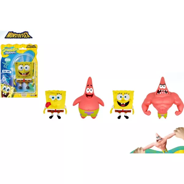 Personaggio Snodabile SpongeBob Monster Flex – Action Figure Stretch Assortita 8 cm per Bambini 4+ Gioco Creativo