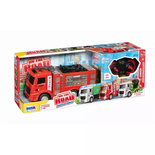 Camion dei Pompieri Radiocomandato On The Road – Camion RC con Luci per Bambini 5+ Veicolo di Soccorso