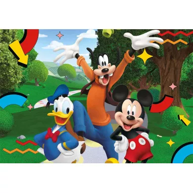Puzzle 104 Pezzi Supercolor Maxi Mickey Mouse 4+ Anni Clementoni