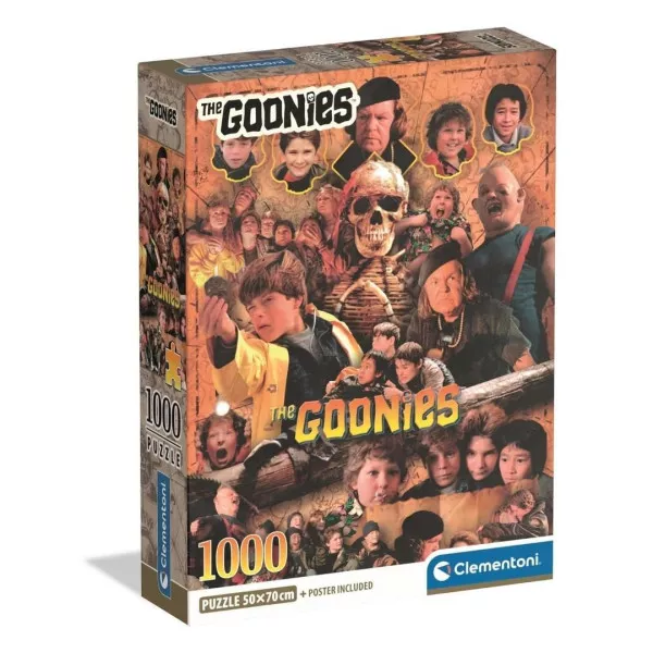 Puzzle 1000 Pezzi The Goonies Clementoni con Poster – Puzzle da Collezione Film Cult per Ragazzi e Adulti 14+