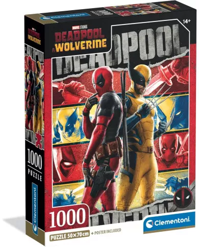 Puzzle 1000 Pezzi Marvel Deadpool Wolverine Adulti Clementoni