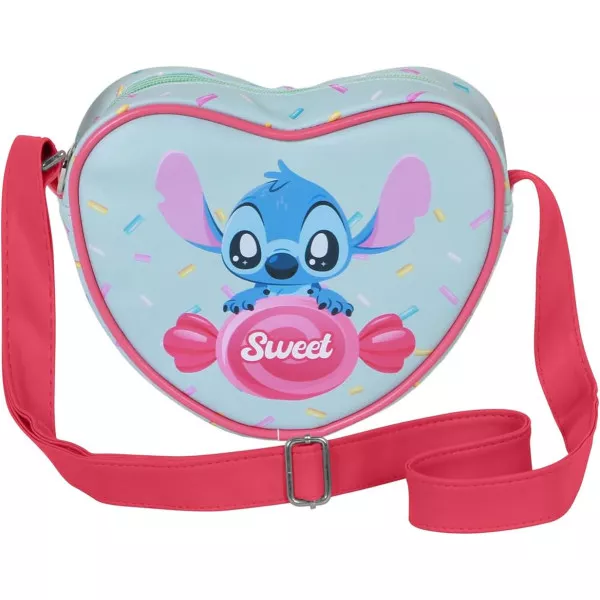 Disney Lilo e Stitch Borsa a Tracolla Cuore per Bambine, Candy Casual Blu