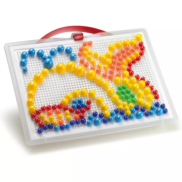 Quercetti Fantacolor Portable Large 280 Chiodini, Gioco Educativo Bambini 3+ Anni, Giochi Creativi con Valigetta