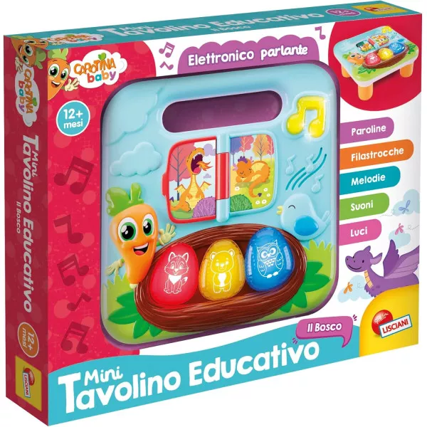 Carotina Baby Mini Tavolino Educativo Elettronico Parlante per Bambini 1-3 Anni