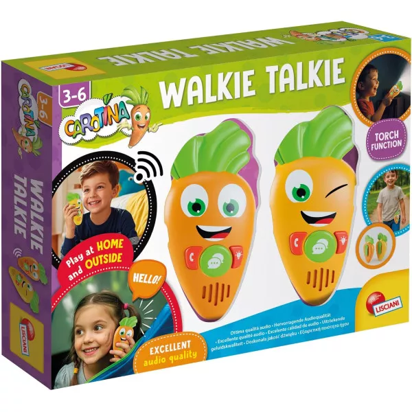 Carotina Walkie Talkie Lisciani Giochi, gioco educativo per bambini 3-6 anni, gioco di emulazione