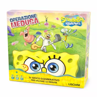 Gioco da Tavolo Operazione Medusa SpongeBob Lisciani – Gioco Cooperativo Bambini 5+ Anni Party Game Educativo