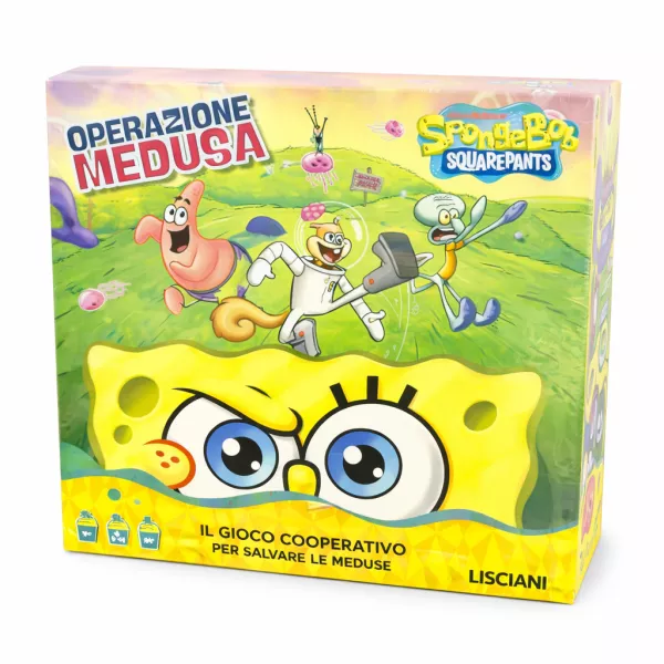 Gioco da Tavolo Operazione Medusa SpongeBob Lisciani – Gioco Cooperativo Bambini 5+ Anni Party Game Educativo