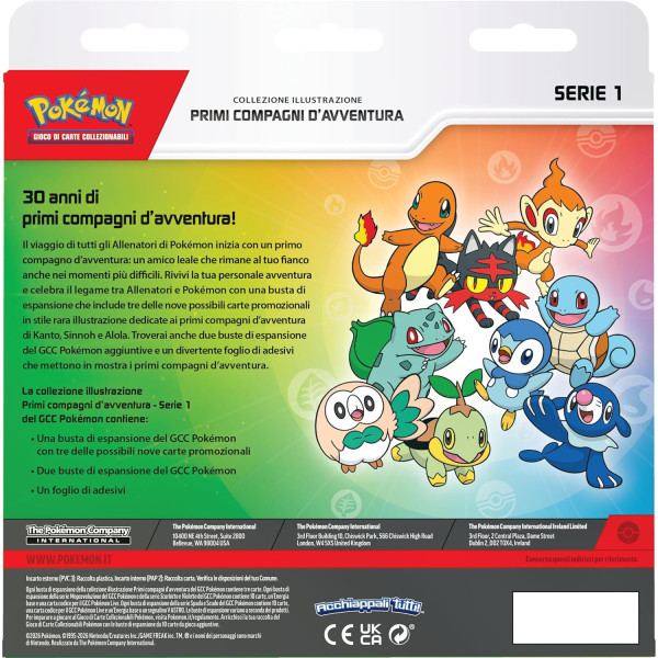 Pokémon Carte Collezionabili: Primi Compagni d'Avventura Serie 1 - Kit Espansione con Carte Promo e Adesivi